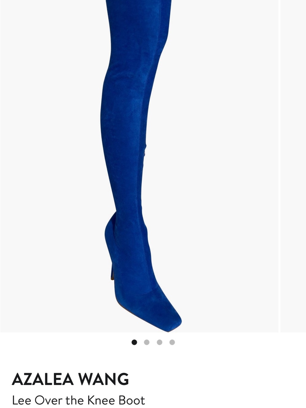 Azalea Wang Lee Over-the-Knee Boot in Bright Cobalt Blue